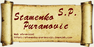 Stamenko Puranović vizit kartica
